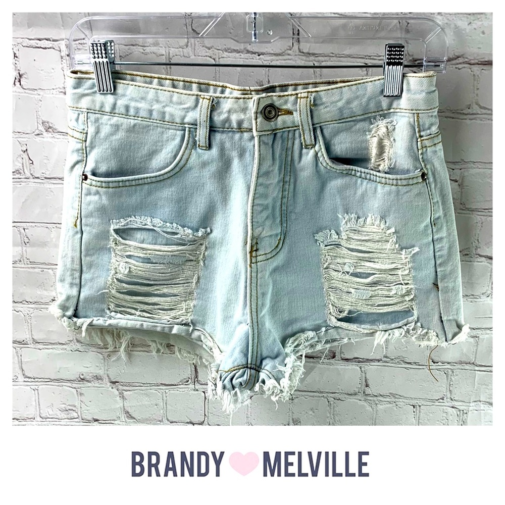 Brandy Melville Ripped Distressed Jean Shorts